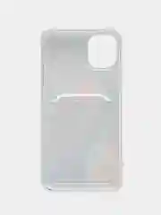 Белый чехол на айфон (iPhone) 11 12 13 Pro max Mini 7 8 Plus XR XS Max силиконовый караман карт
