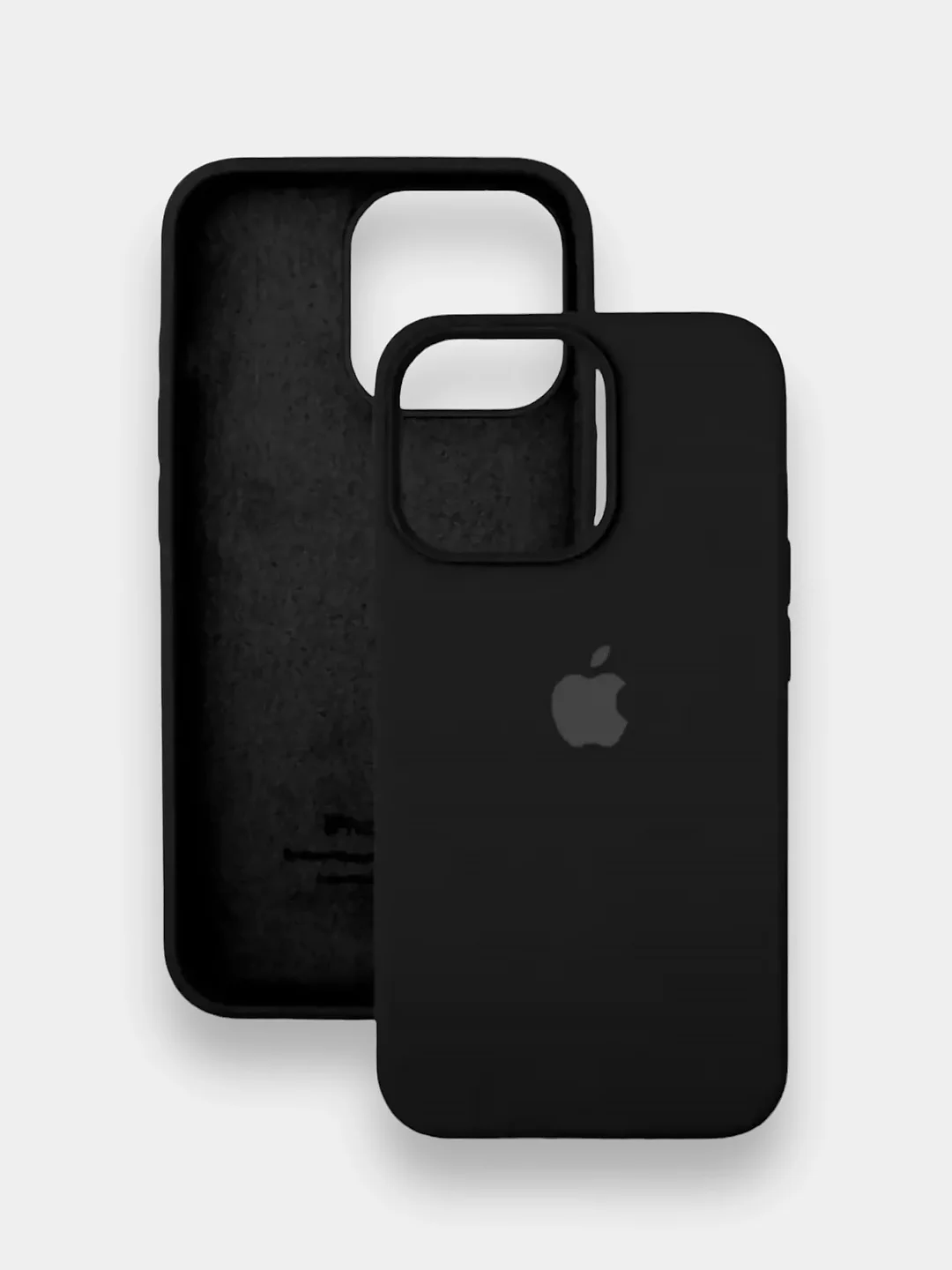 Черный чехол iPhone, Айфон 11, 13, 14, 15, Про Макс, Pro Max, силиконовый Silicone Case