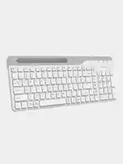 Белый клавиатура проводная A4Tech Fstyler FK25, Slim, мультимедиа