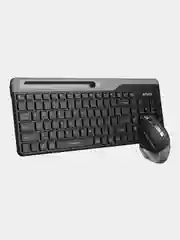 Черный набор: клавиатура и мышь A4Tech Fstyler FB2535C, Slim, беспроводной