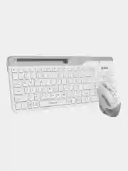 Белый набор: клавиатура и мышь A4Tech Fstyler FB2535C, Slim, беспроводной