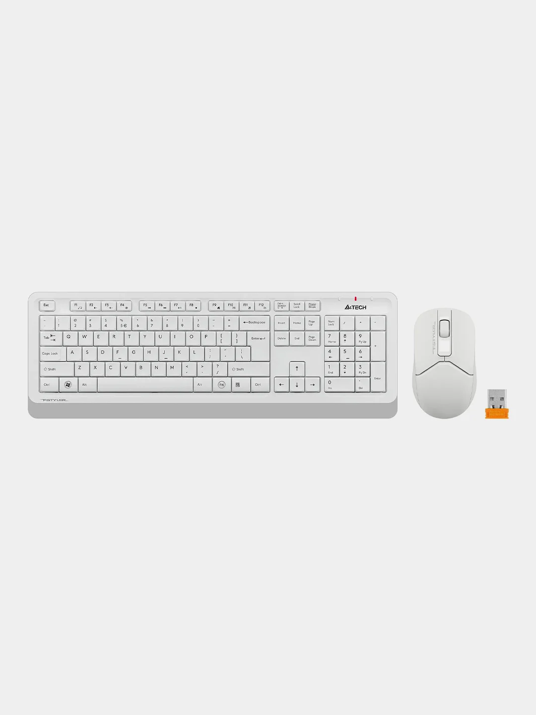 Белый набор: клавиатура и мышь A4Tech Fstyler FG1012, беспроводной