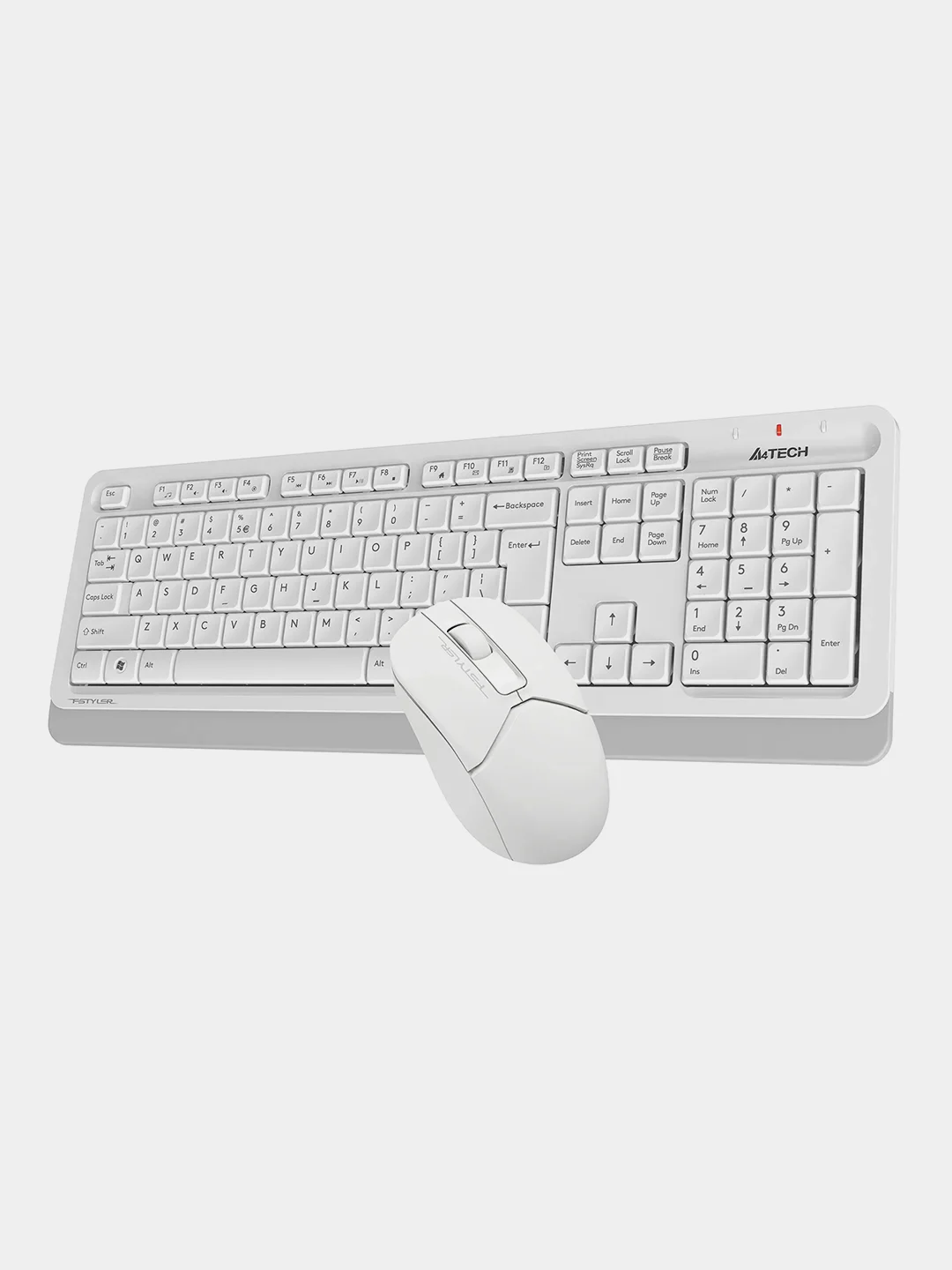 Белый набор: клавиатура и мышь A4Tech Fstyler FG1012, беспроводной