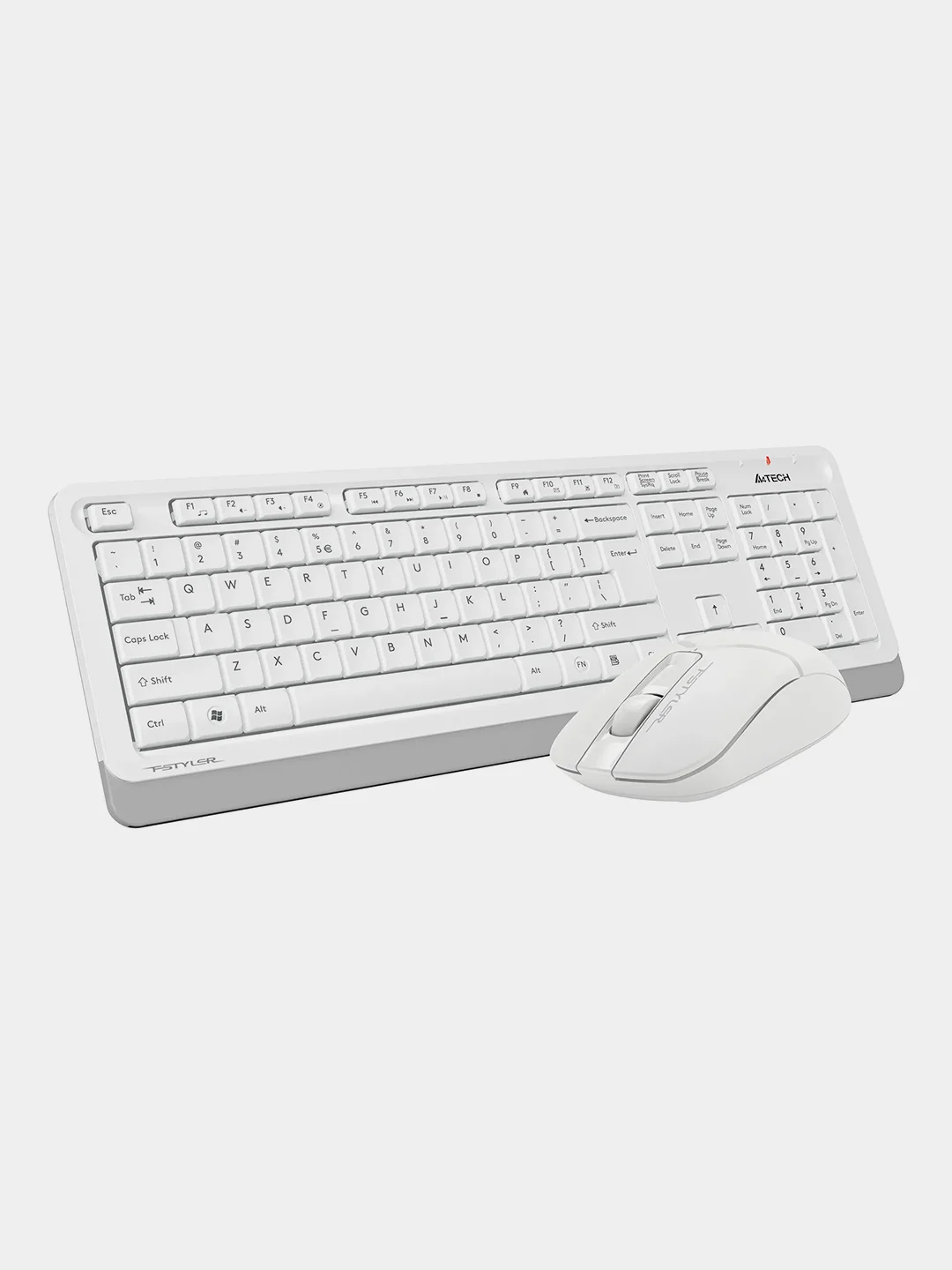 Белый набор: клавиатура и мышь A4Tech Fstyler FG1012, беспроводной