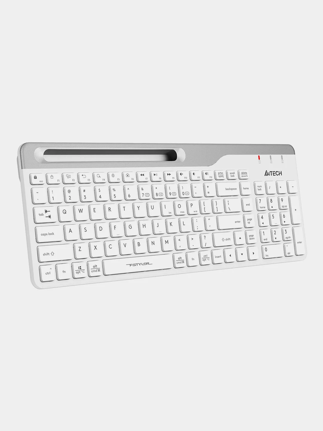 Белый беспроводная клавиатура A4Tech Fstyler FBK25, Slim