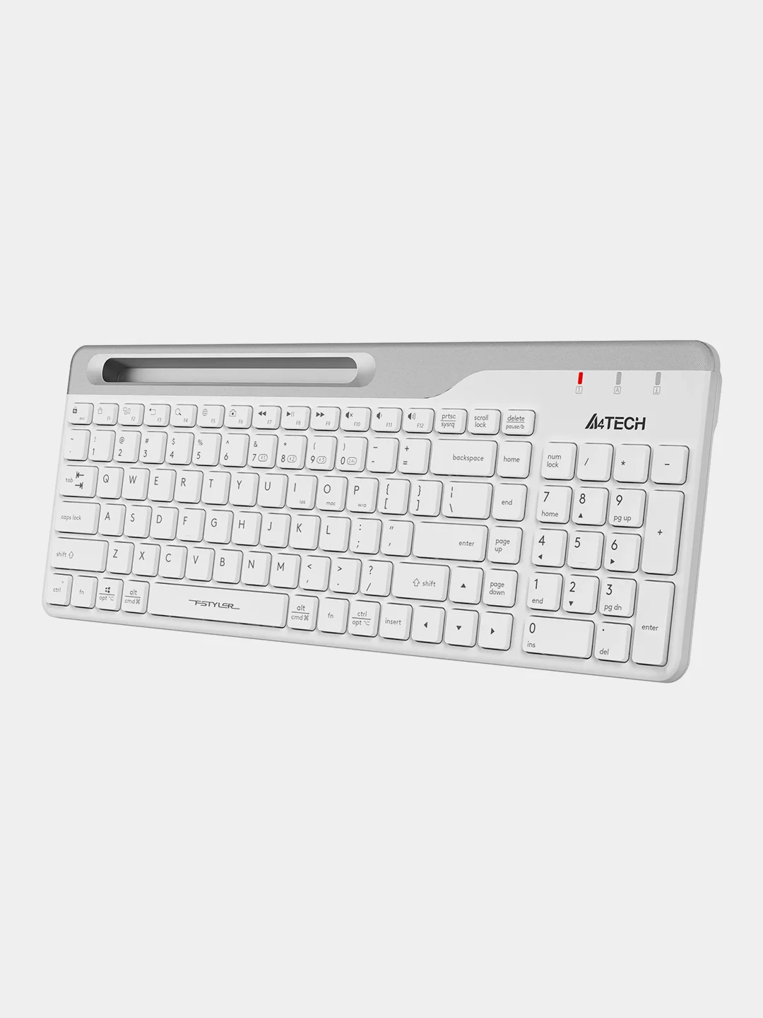 Белый беспроводная клавиатура A4Tech Fstyler FBK25, Slim