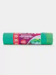 Мешки для мусора ПВД PREMIUM Paterra, 35 л, 23 мкм, 15 шт. в рулоне. Комплект 2 шт.