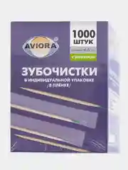 Зубочистки бамбуковые с ментолом в  упаковке Aviora, 1000 шт. в картонной коробке