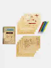 Доски для выжигания 10шт(сложность русунков-"новичок")