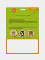 Выжигание на спилах "Котик, Сова, Мишка" (спил малый)
