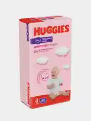 Подгузники трусики Huggies для девочек 9-14кг, 4 размер, 52шт