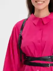 Портупея женская на грудь и талию из искусственной кожи