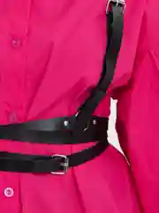 Портупея женская на грудь и талию из искусственной кожи