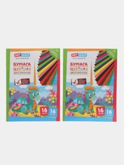 Цветная бумага газетная, А4, ArtSpace, двустор., 16 л., 16 цв., "Дракон"