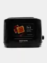 Черный тостер Red на 2 тоста 6 режимов + разморозка. Бутербродница, сендвичница электрическая