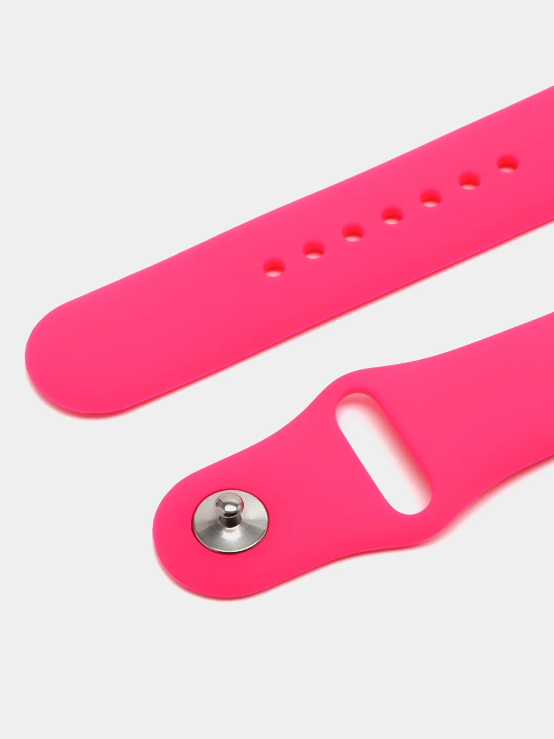 Фуксия ремешок для Apple Watch 3, 4, 5, 6, SE, 7, 8 силиконовый