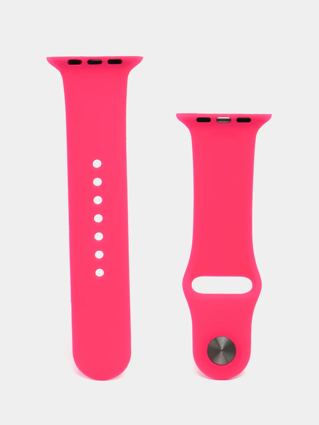 Фуксия ремешок для Apple Watch 3, 4, 5, 6, SE, 7, 8 силиконовый