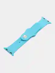 Голубой ремешок для Apple Watch 3, 4, 5, 6, SE, 7, 8 силиконовый