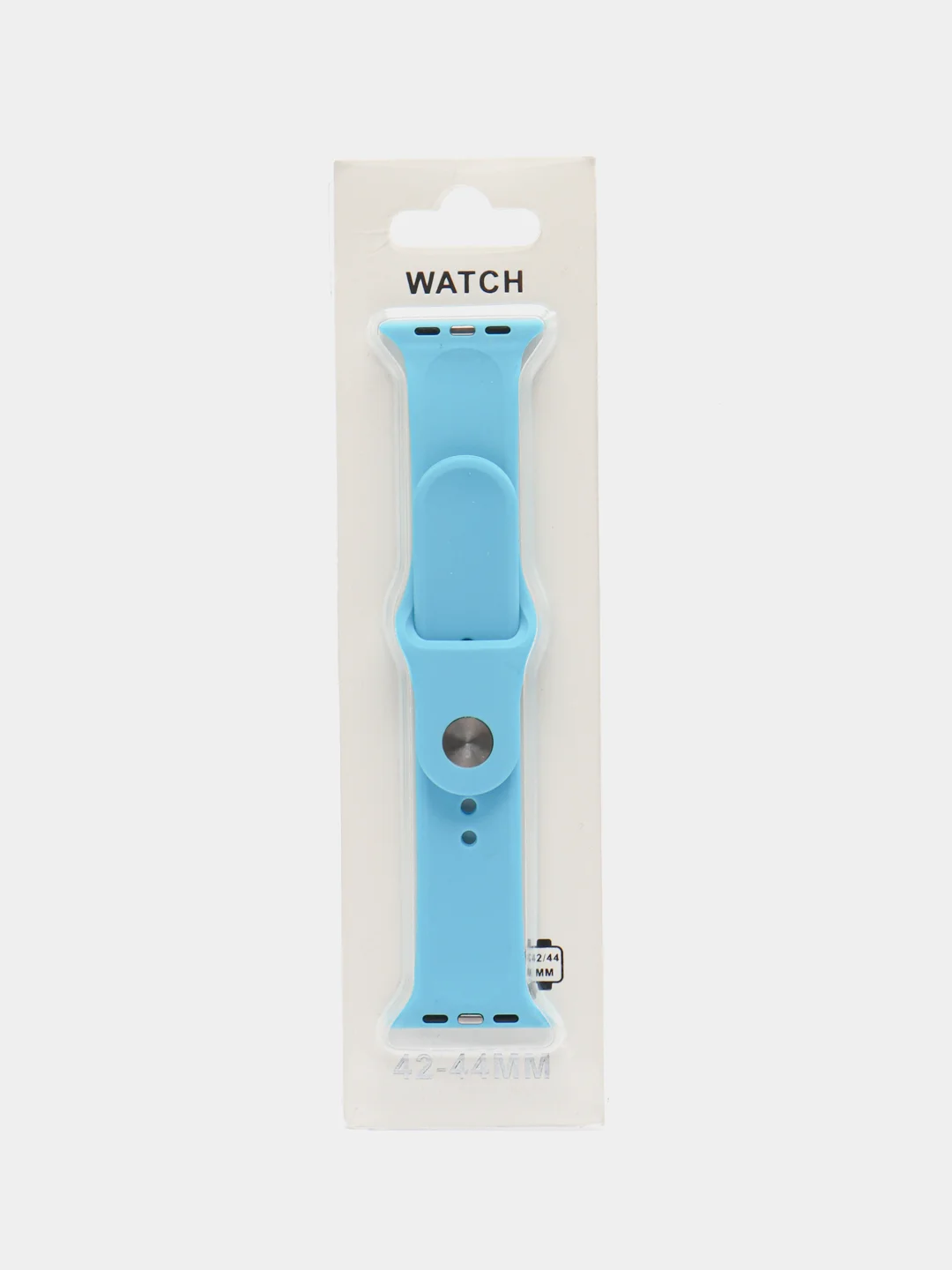 Голубой ремешок для Apple Watch 3, 4, 5, 6, SE, 7, 8 силиконовый