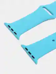 Голубой ремешок для Apple Watch 3, 4, 5, 6, SE, 7, 8 силиконовый