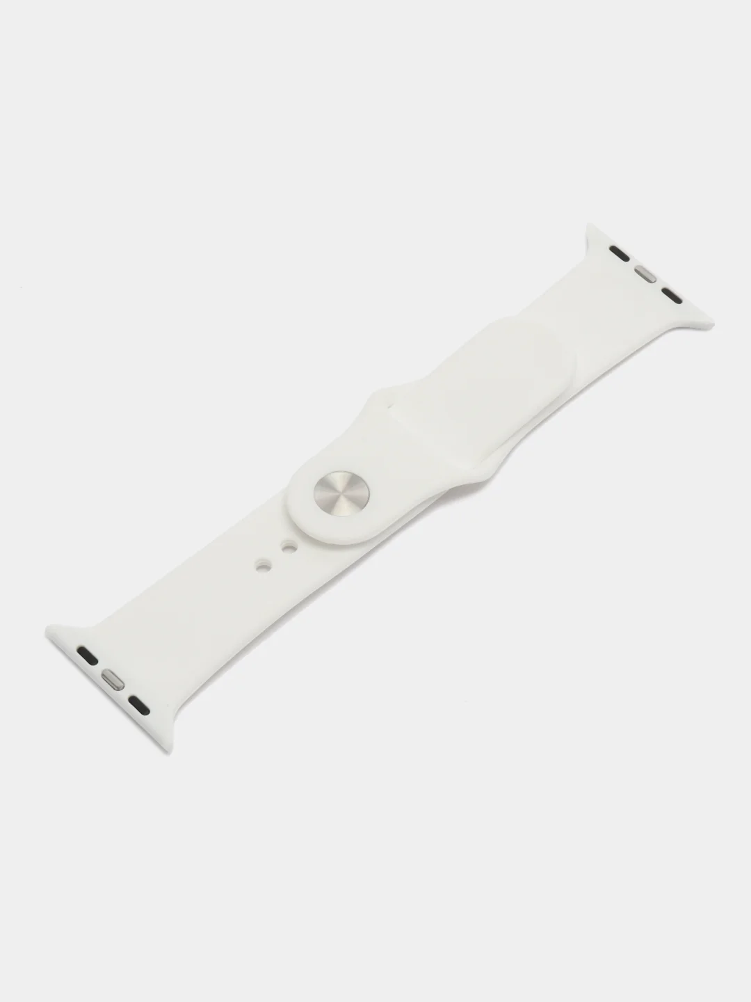 Белый ремешок для Apple Watch 3, 4, 5, 6, SE, 7, 8 силиконовый