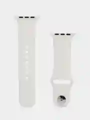 Белый ремешок для Apple Watch 3, 4, 5, 6, SE, 7, 8 силиконовый