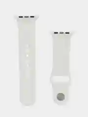 Белый ремешок для Apple Watch 3, 4, 5, 6, SE, 7, 8 силиконовый