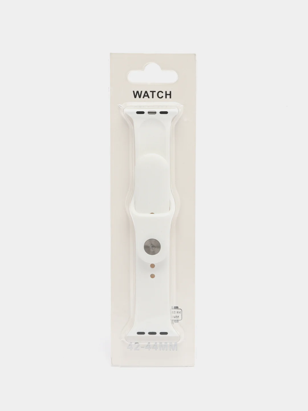 Белый ремешок для Apple Watch 3, 4, 5, 6, SE, 7, 8 силиконовый