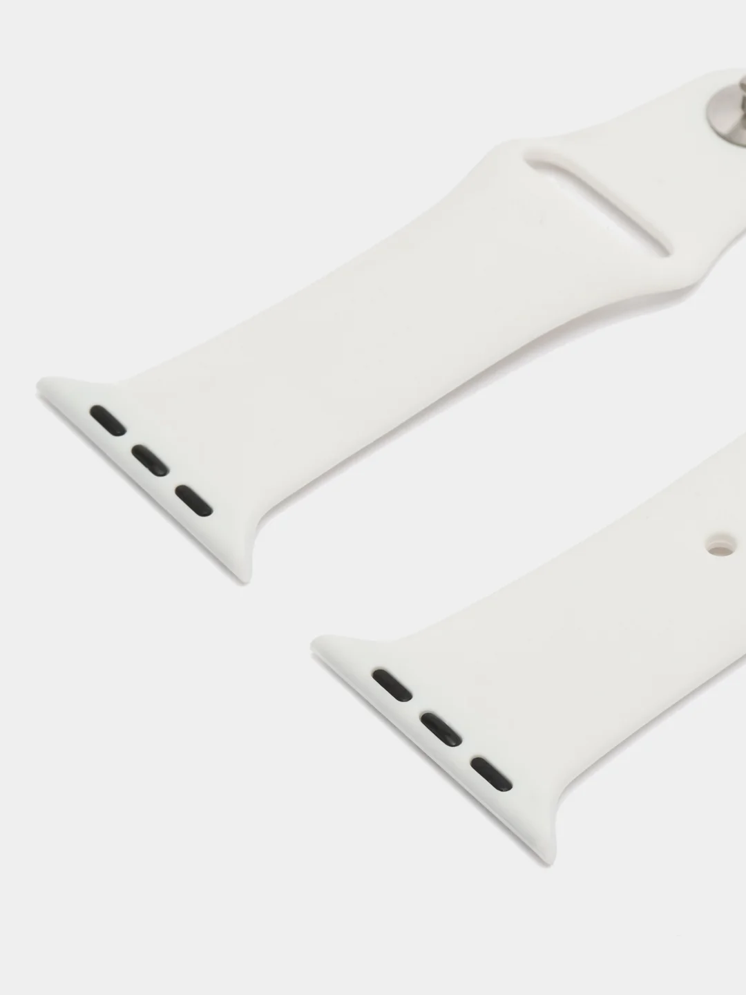 Белый ремешок для Apple Watch 3, 4, 5, 6, SE, 7, 8 силиконовый