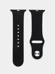 Черный силиконовый ремешок для Apple Watch с рисунком