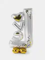 Воздушный шар Торт, Мишка, Звезды, Love на подставке