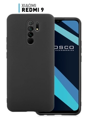 Чехол ROSCO для Xiaomi Redmi 9, матовый, силиконовый, тонкий, бортик вокруг камер