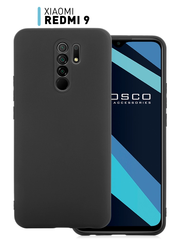 Чехол ROSCO для Xiaomi Redmi 9, матовый, силиконовый, тонкий, бортик вокруг камер