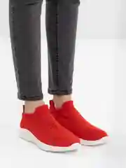 Красный кроссовки женские слипоны