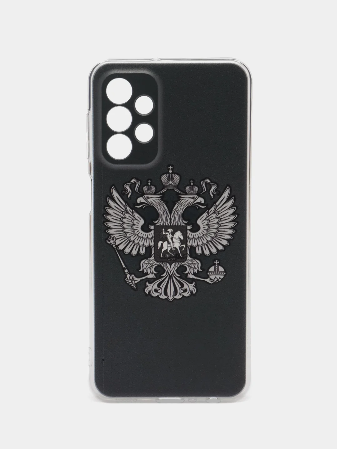 Приглушённый хаки чехол силиконовый на Samsung Galaxy A23 / Самсунг А23 прозрачный с рисунком, защита камеры