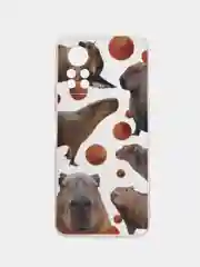 Терракотовый силиконовый чехол на Infinix HOT 11S NFC / Инфиникс Хот 11S NFC прозрачный, с рисунком