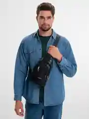 Угольный сумка мужская через плечо