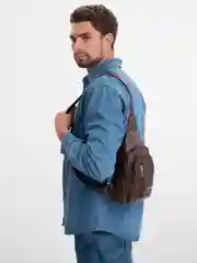 Шоколадный сумка мужская через плечо
