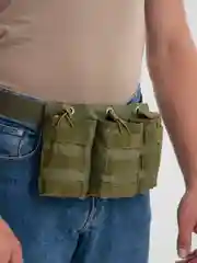Зеленый подсумок тактический на 3 магазина