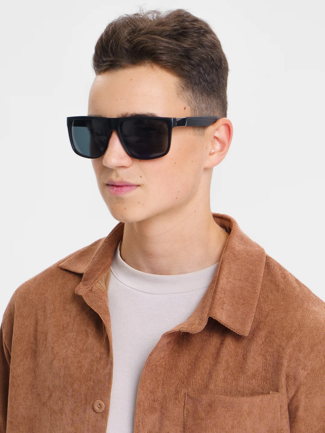 Тёмно-коричневый очки солнцезащитные со стеклянными линзами Marx sunglasses