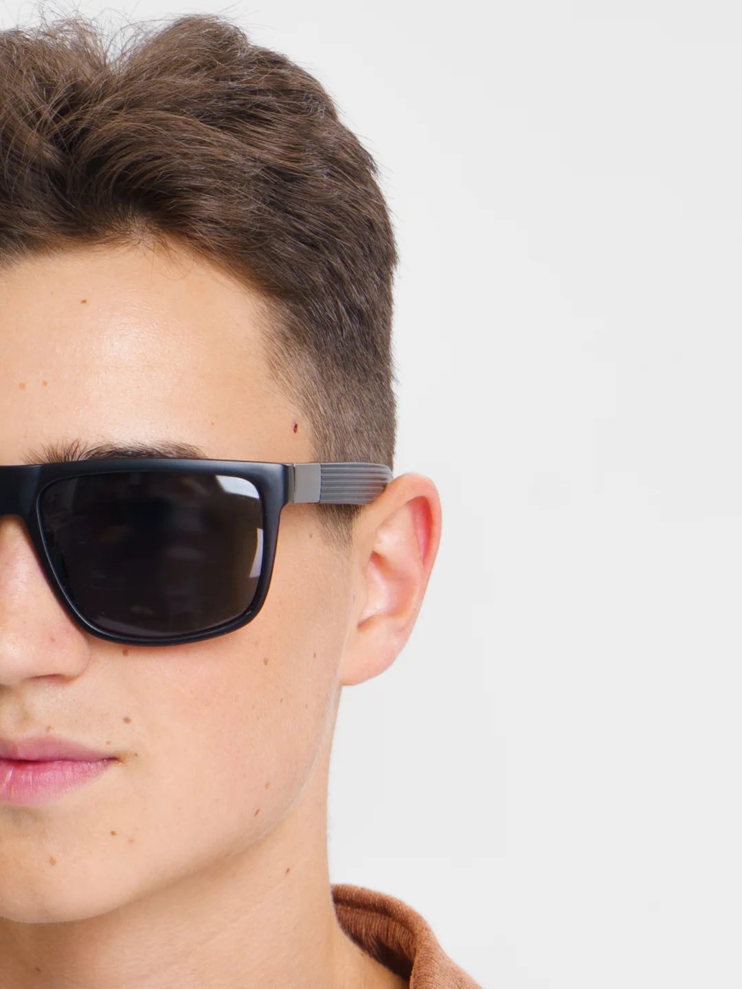 Тёмно-коричневый очки солнцезащитные со стеклянными линзами Marx sunglasses