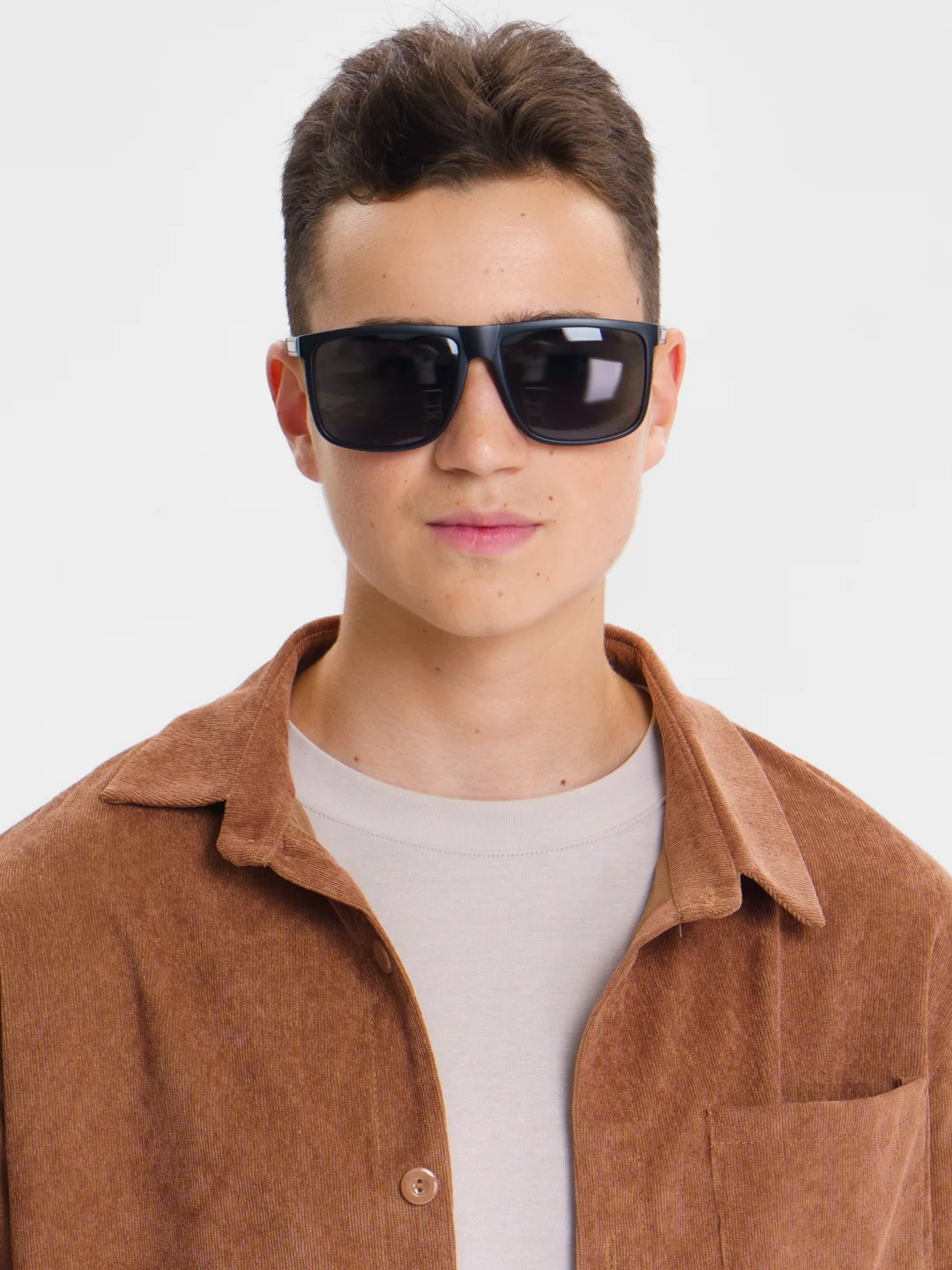 Синий меланж очки солнцезащитные со стеклянными линзами Marx sunglasses