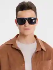 Синий меланж очки солнцезащитные со стеклянными линзами Marx sunglasses