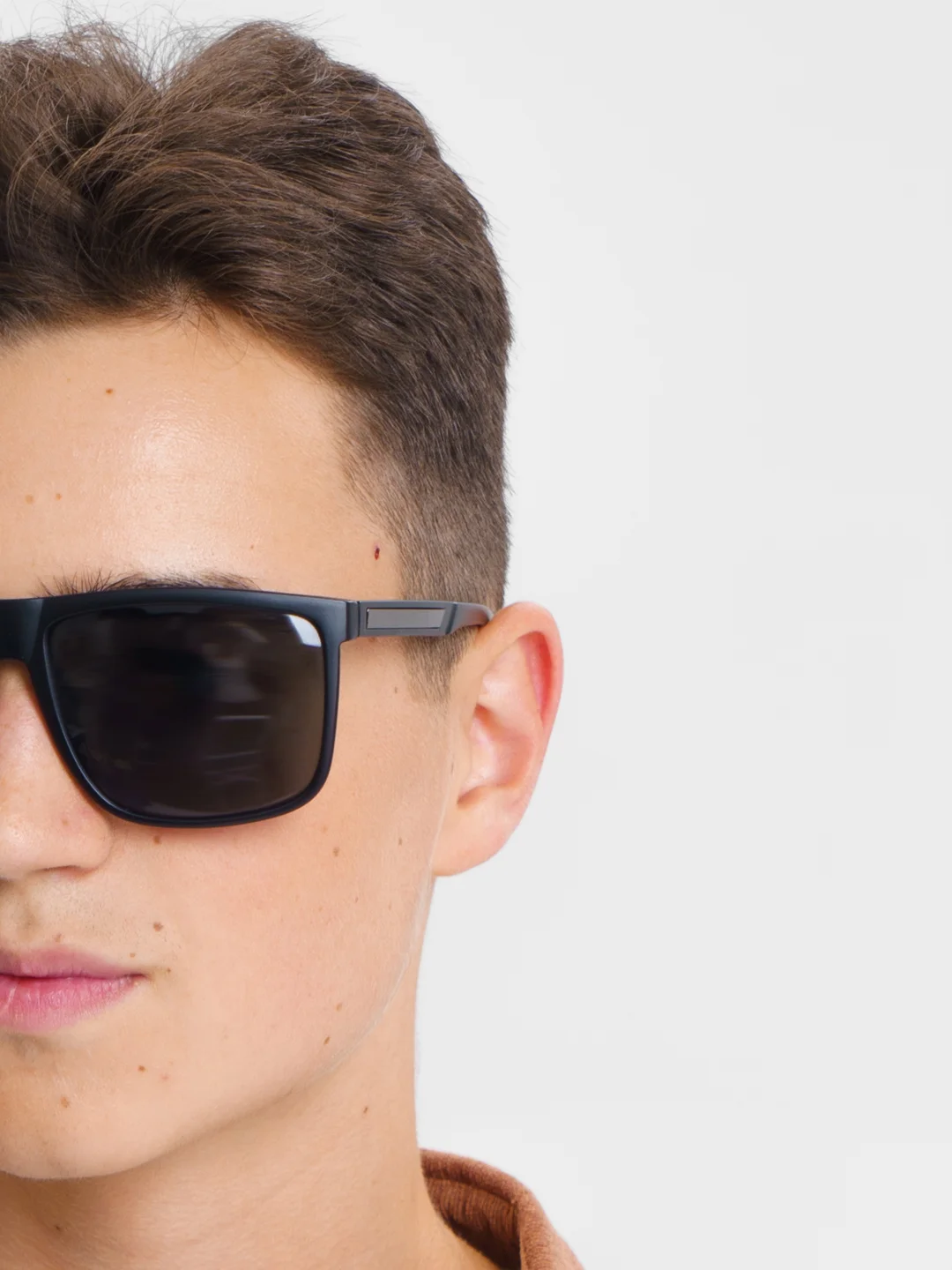 Синий меланж очки солнцезащитные со стеклянными линзами Marx sunglasses