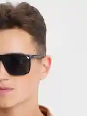 Синий меланж очки солнцезащитные со стеклянными линзами Marx sunglasses