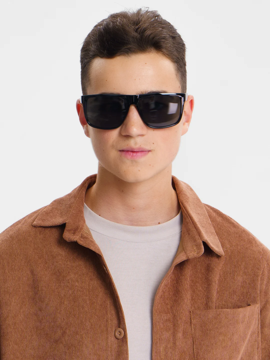 Черный очки солнцезащитные со стеклянными линзами Marx sunglasses