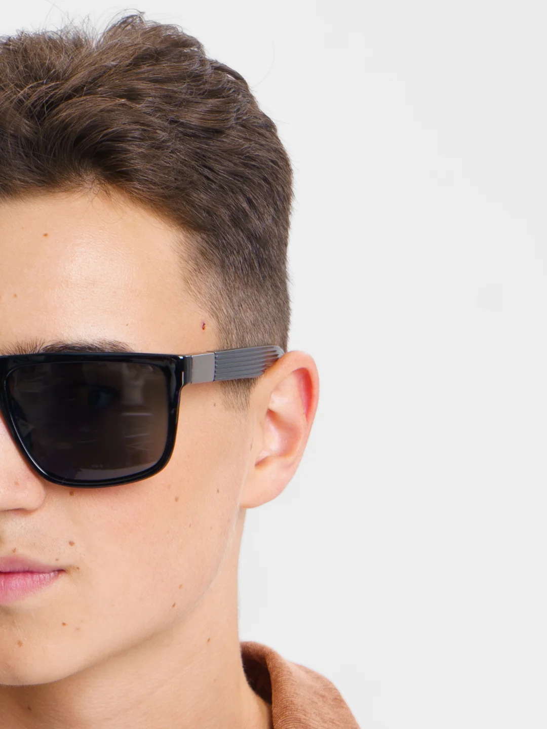 Черный очки солнцезащитные со стеклянными линзами Marx sunglasses