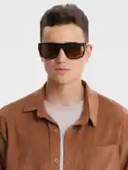 Коричневый очки солнцезащитные со стеклянными линзами Marx sunglasses
