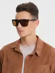 Коричневый очки солнцезащитные со стеклянными линзами Marx sunglasses