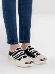 Черный кеды женские на липучке